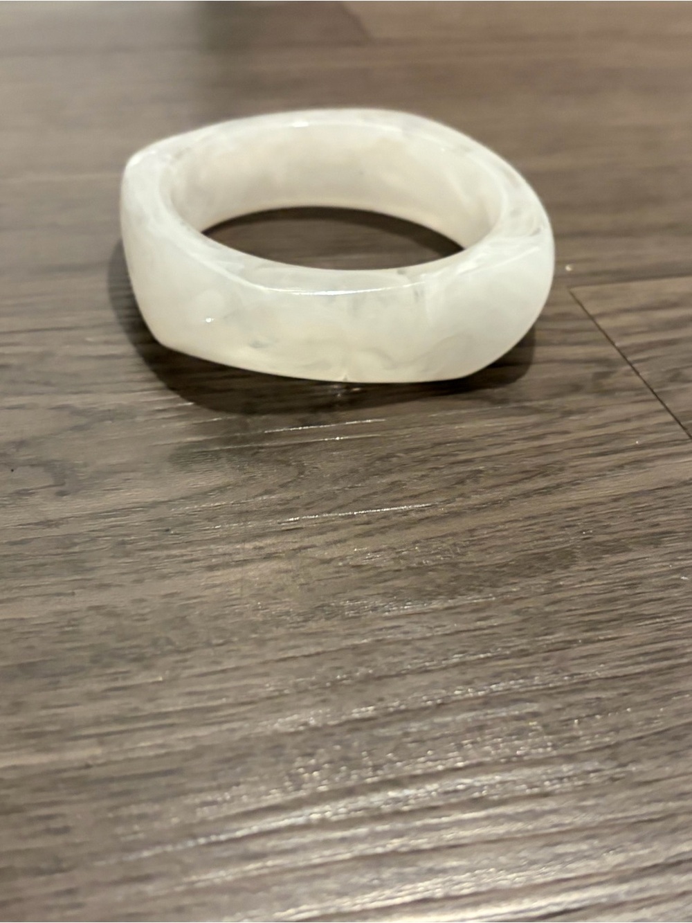 Urban Outfitters Cream Marbled Resin Bangle Bracelet